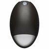 Nuvo Oval Small Emergency Wall Pack, LED, CCT Selectable, Photocell, Bronze Finish 65/880